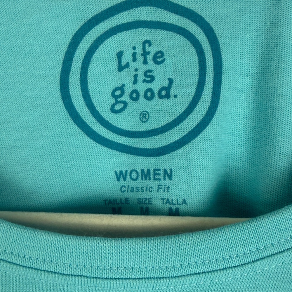 Life Is Good Turquoise "Made the Grade" Classic Fit Medium Graphic Tee - Picture 3 of 14